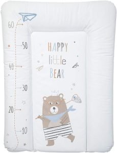 Materassino per fasciatoio con disegno di orsetto e misuratore di altezza, comodo e decorativo per il cambio del neonato