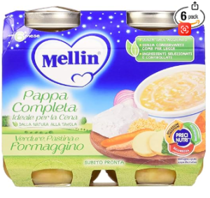 Pappa Completa Pastina Verdure e Formaggino